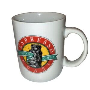 RARE Starbucks Retro Espresso Roast Coffee Mug Cup Leaning Tower of Pisa
